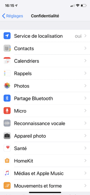 Ensuite  sélectionnez service de localisation,