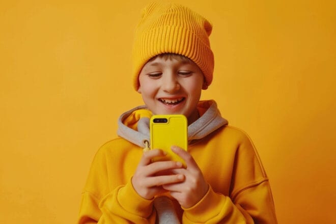Image d'illustration. Enfant smartphone