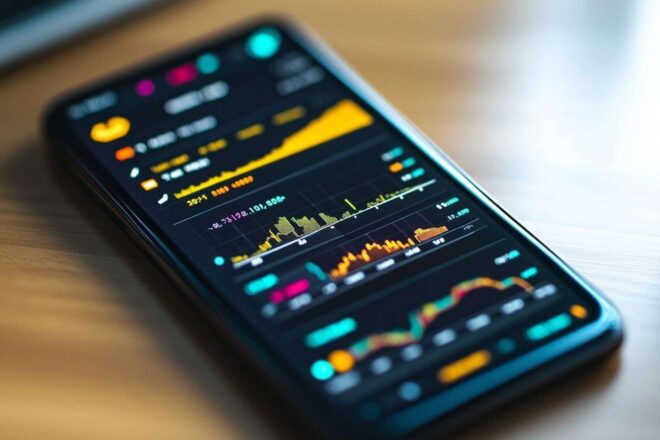 Gros plan des portefeuilles numériques avec soldes de stablecoins