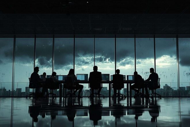 Silhouettes de cadres technologiques