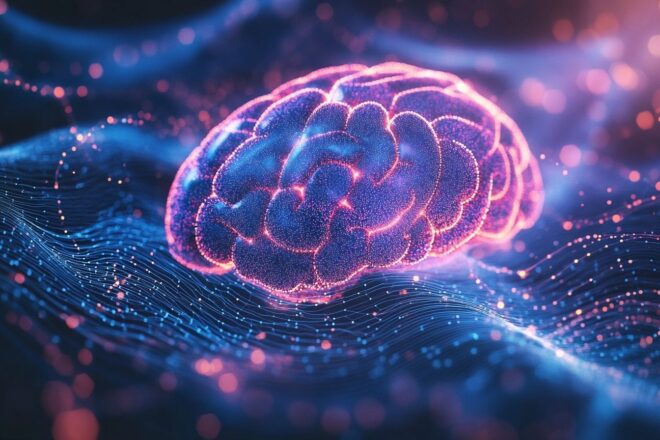 Cerveau numérique futuriste