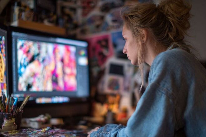 Adjusting vibrant color settings in photoshop