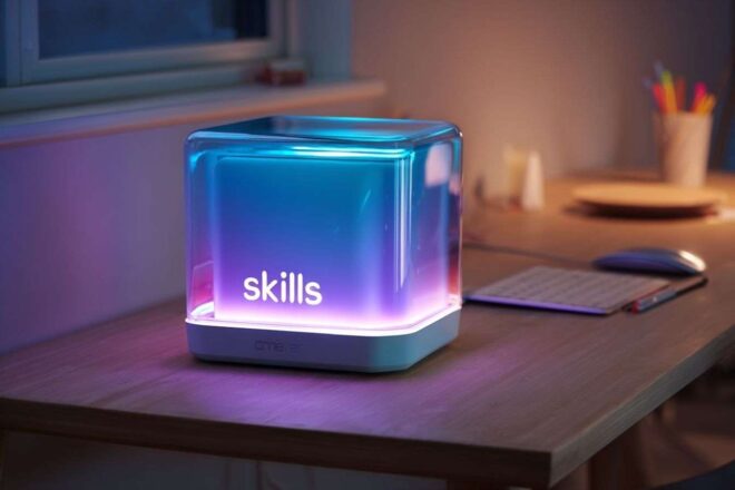 Centerpiece glowing skills module