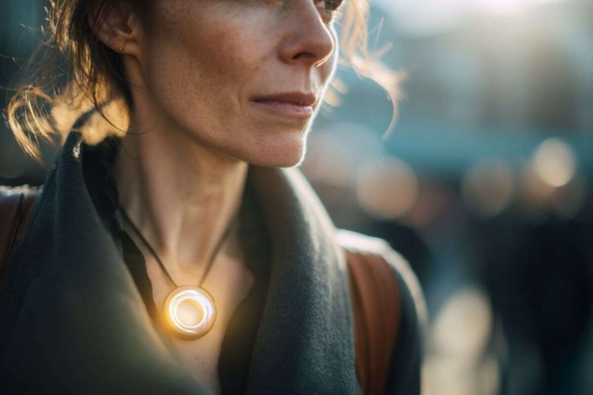 Gros plan d un pendentif lumineux innovant