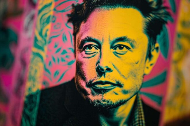 Impression d écran audacieuse avec figure emblématique