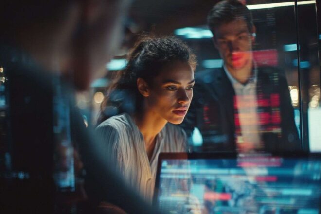 Scène dynamique centre cybersecurité