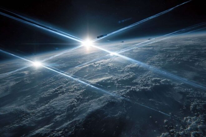 Faisceaux laser dynamiques connectant des satellites