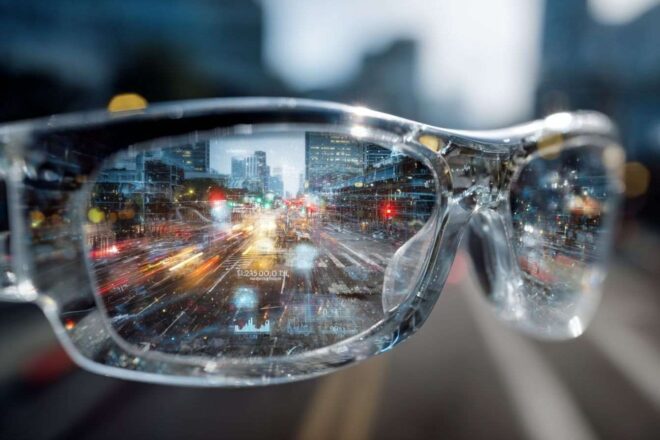 Lunettes intelligentes avec hologramme interactif