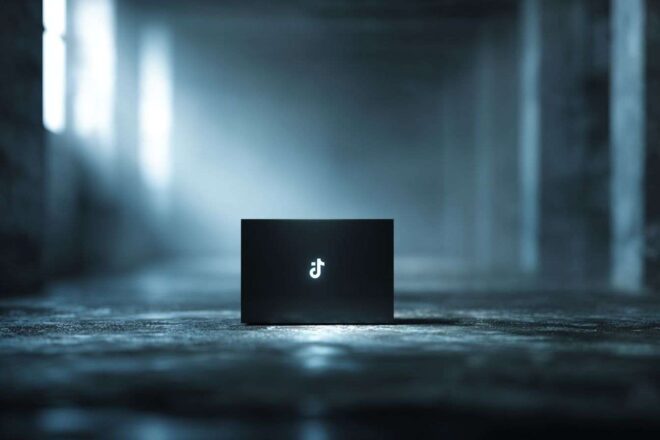 Boîte noire avec logos tiktok et meta