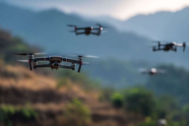 Drones détectés dans le ciel au dessus de la zone protégée