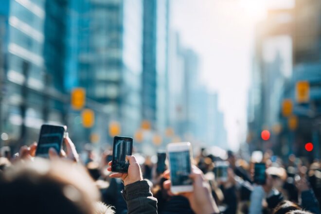 Paysage urbain diversifié et technologie