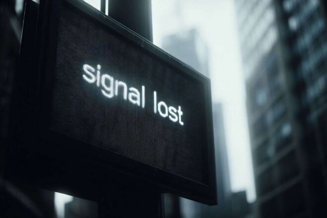 Signal lost on urban screen