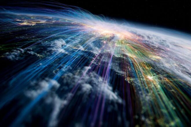 Visualisation dynamique des connexions satellites terrestres