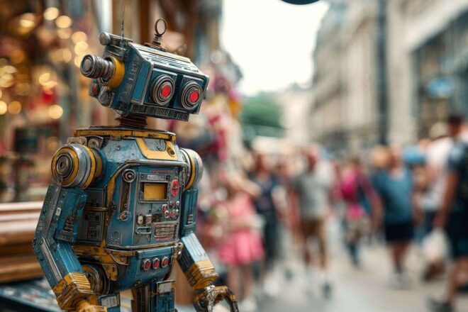 Robot observant en ville