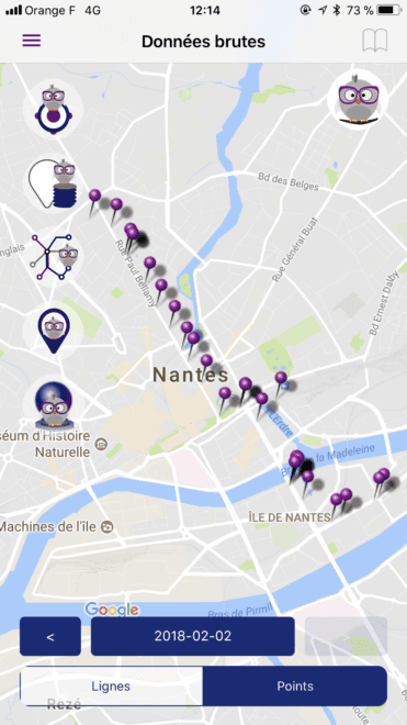 Trajet et points