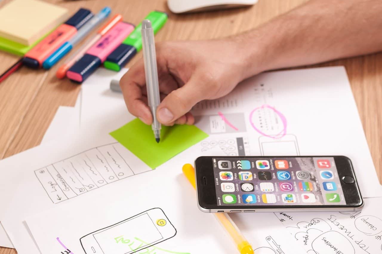 Développement d'application mobile. Image d'illustration