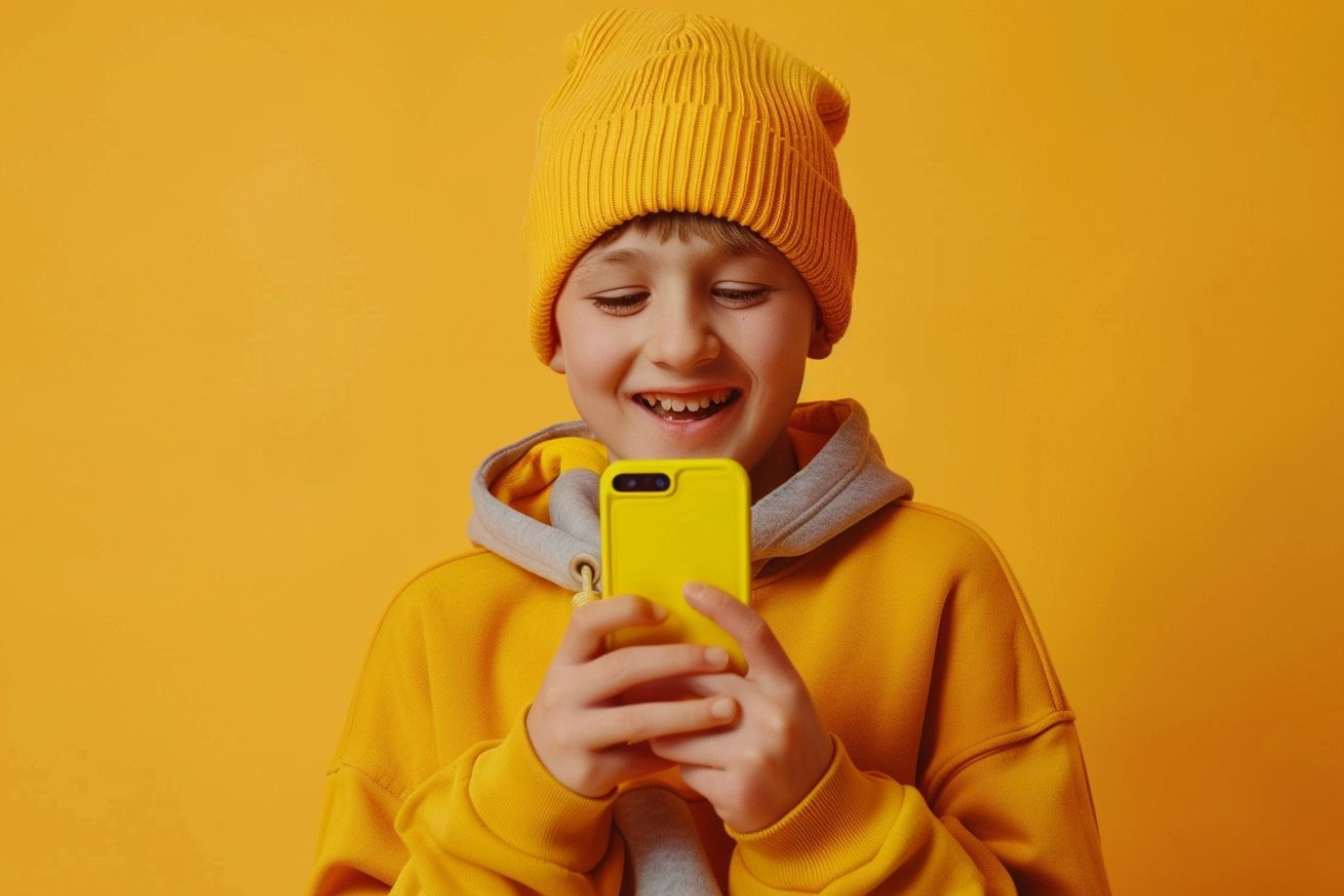 Image d'illustration. Enfant smartphone
