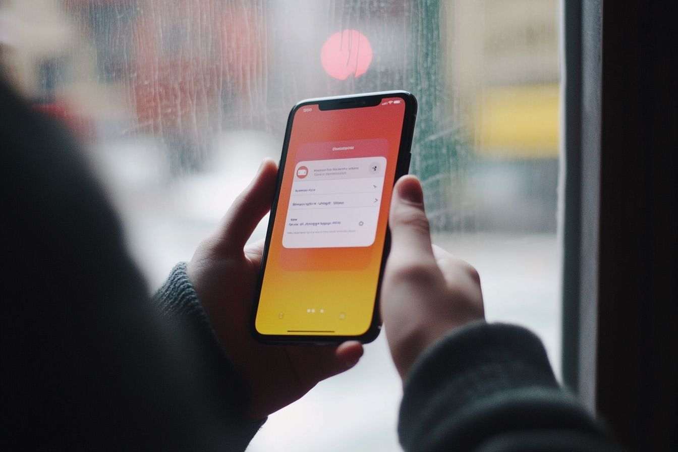 Image d'un smartphone montrant une notification d'alerte pour souligner l'importance de la vigilance et de la précaution.