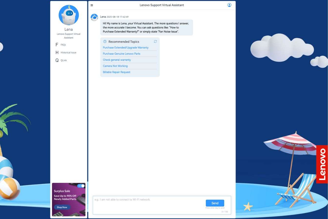 Lena, le chatbot de Lenovo
