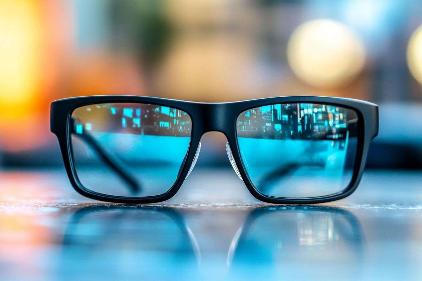 Lunettes intelligentes innovantes gros plan