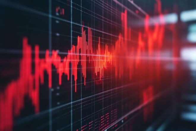 Graphique de crypto monnaie en déclin
