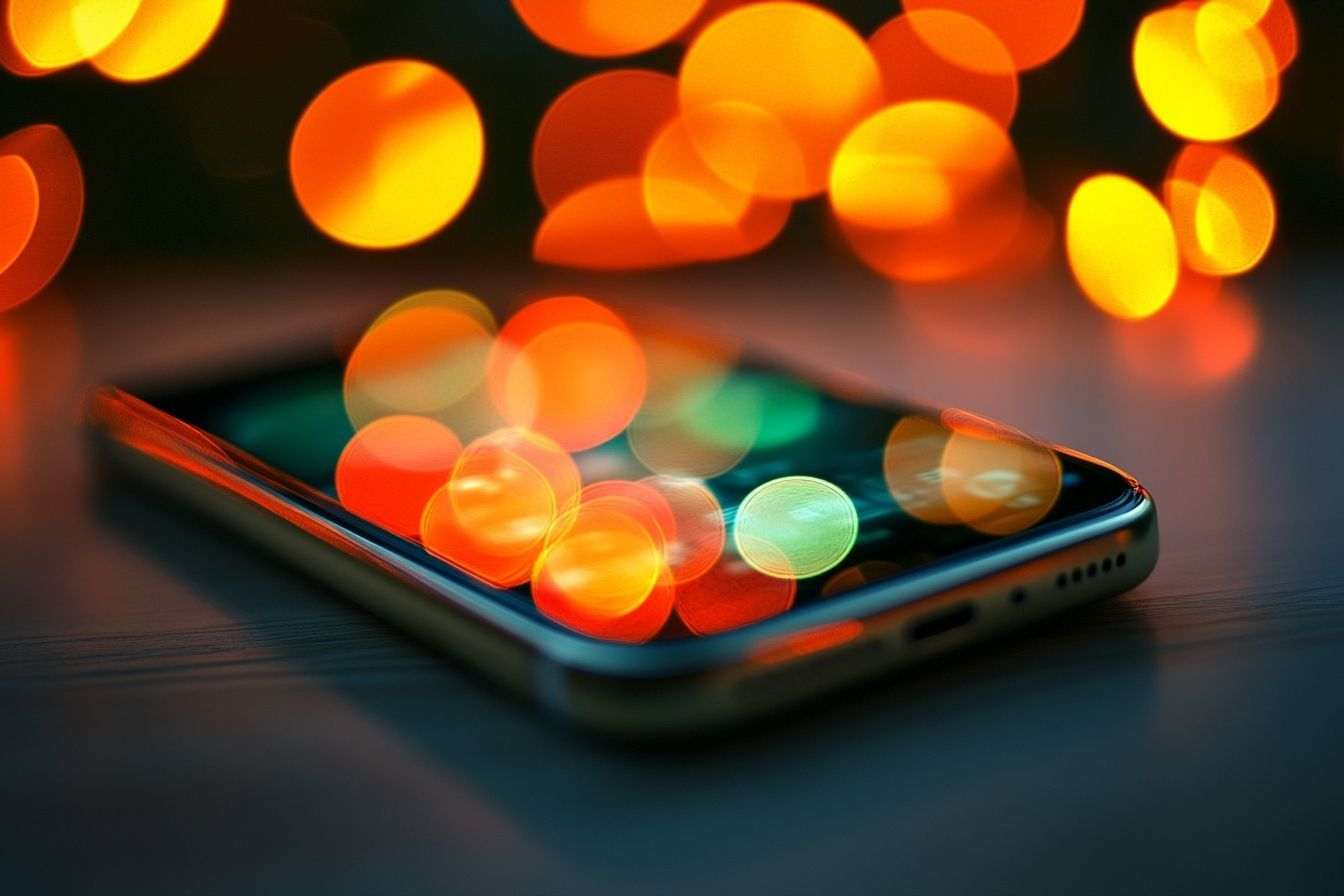 Gros plan de l écran de smartphone avec l application locale