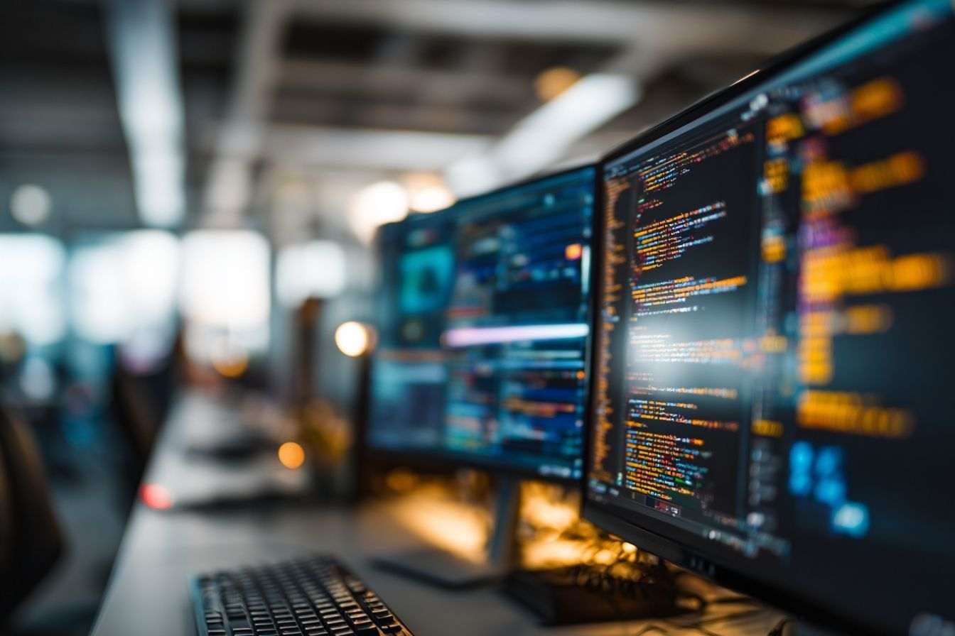 Espace de travail dynamique avec écrans lumineux