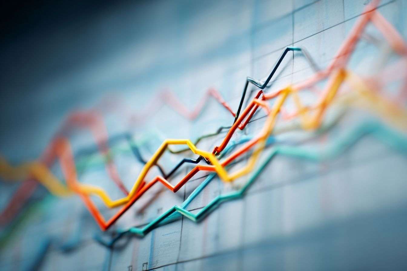 Graphique de tendance de croissance économique américaine