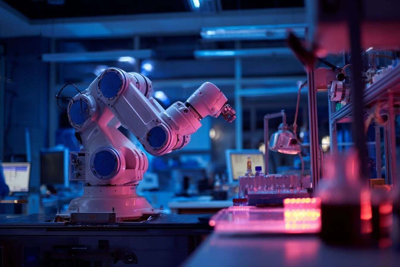 Vue dynamique d un laboratoire français high tech