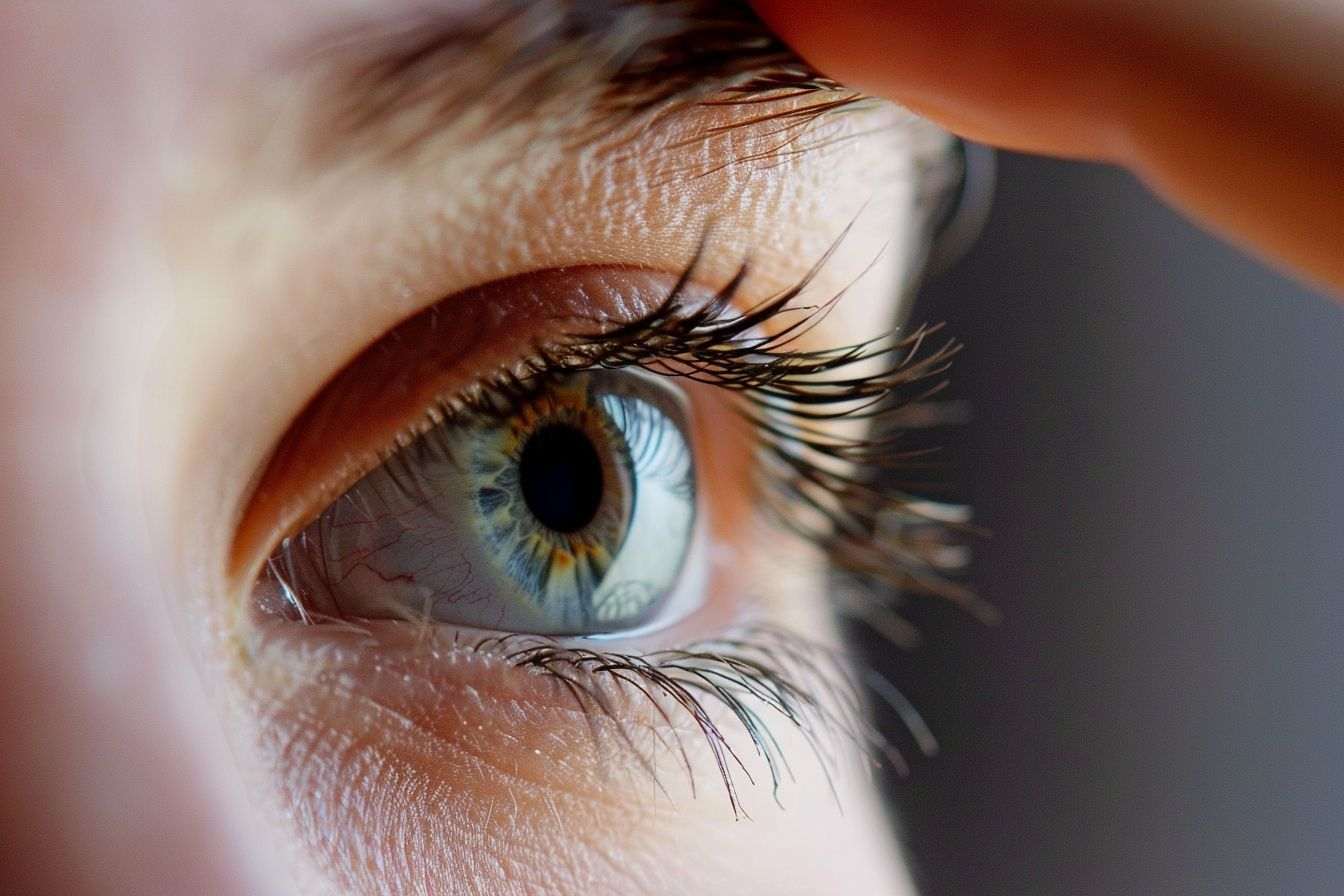 Application élégante de gel pour les yeux