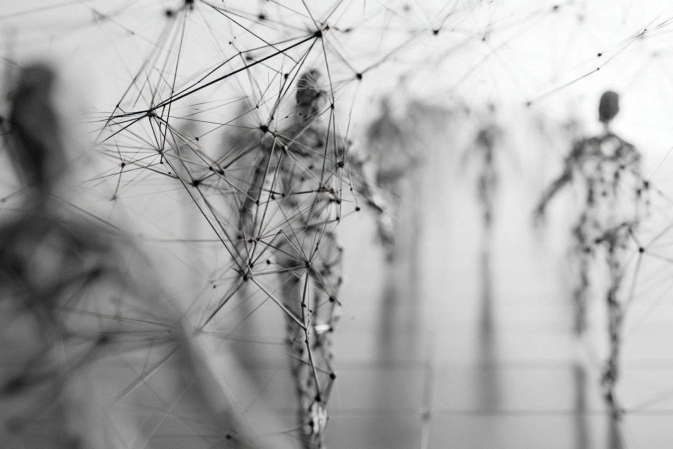 Abstract human connections and ai disruption