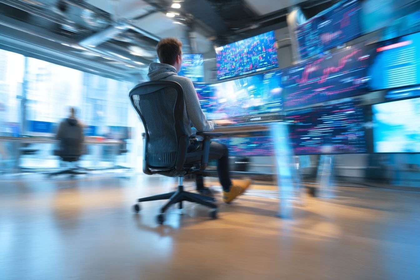Chaise meta futuriste et Écrans innovants