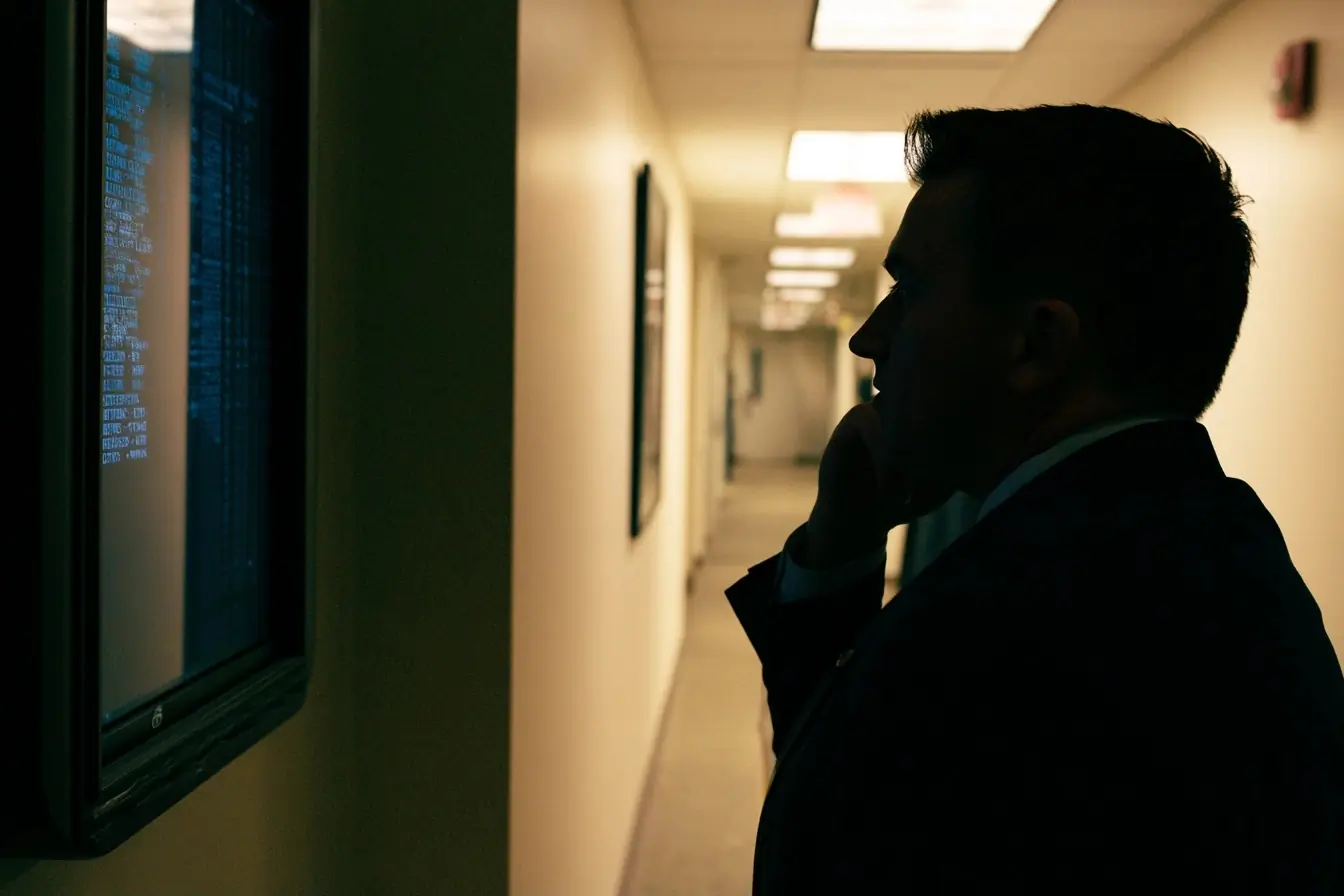 Agent devant la liste 1260H au bureau