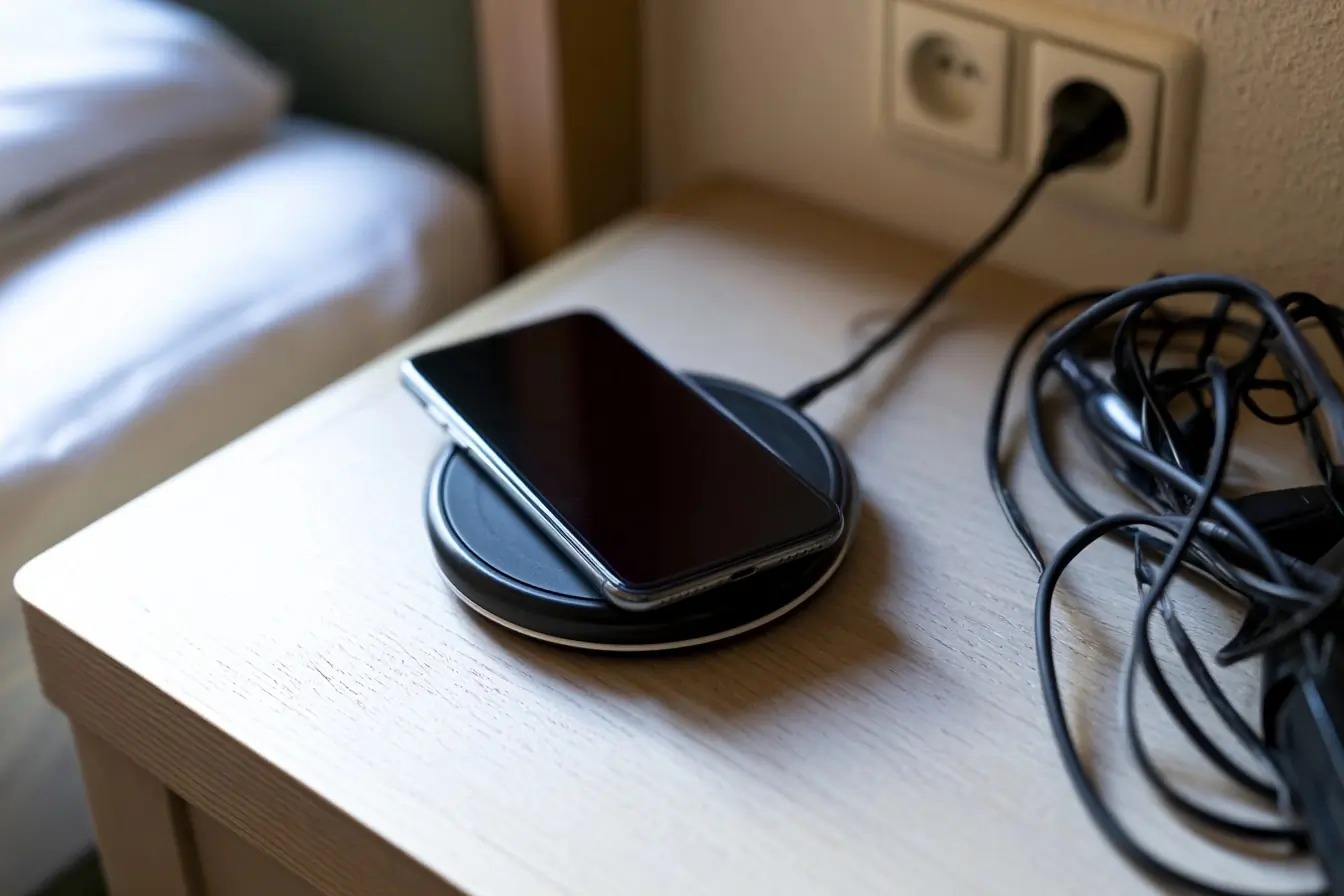 Bureau avec chargeur sans fil