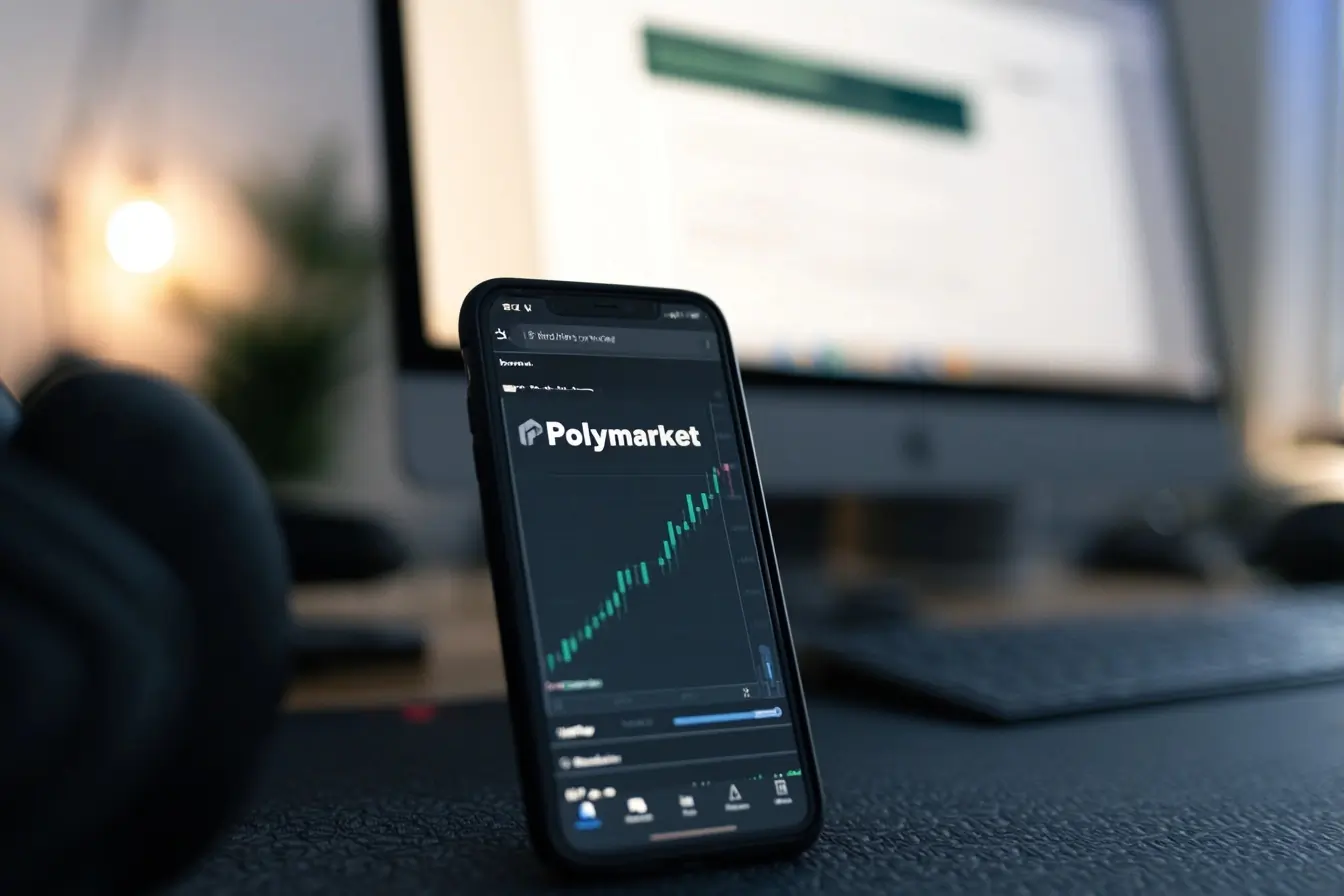 Telephone Polymarket devant alerte