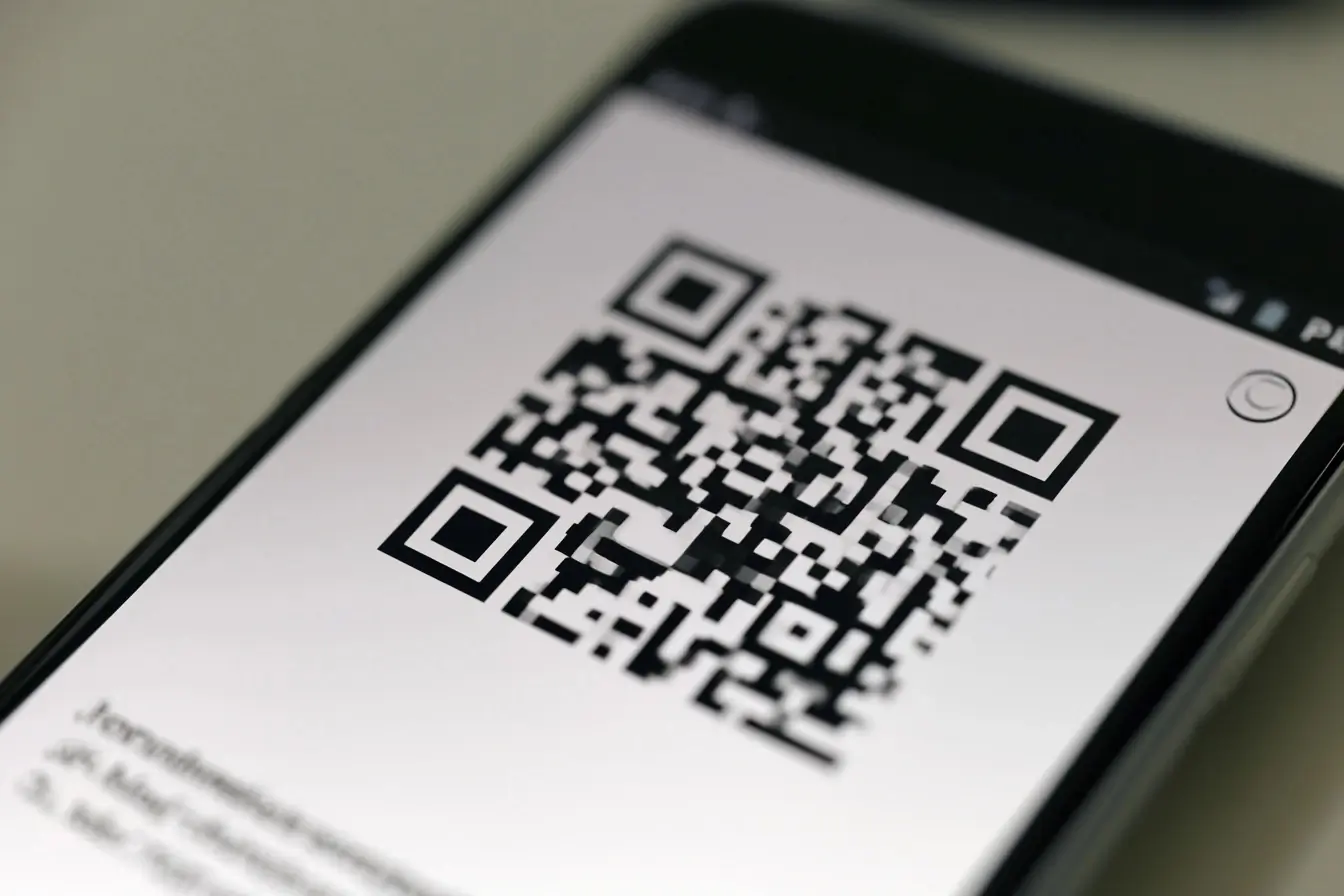 Détail d’un QR code dans la galerie