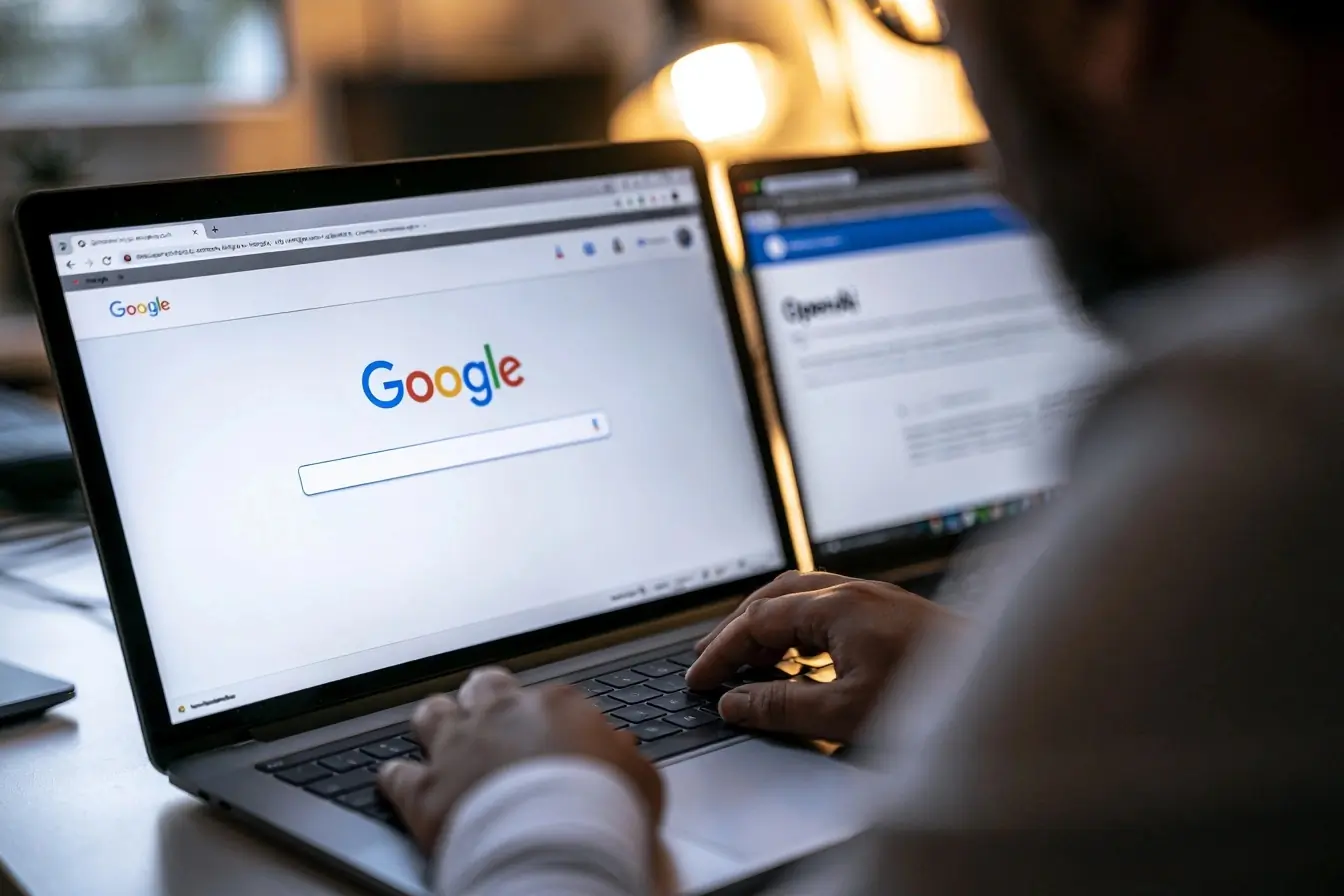 Utilisateur entre Google et OpenAI