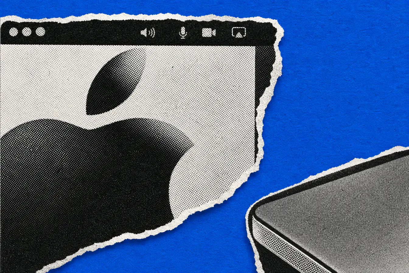 Logo Apple coincé dans une fenêtre macOS