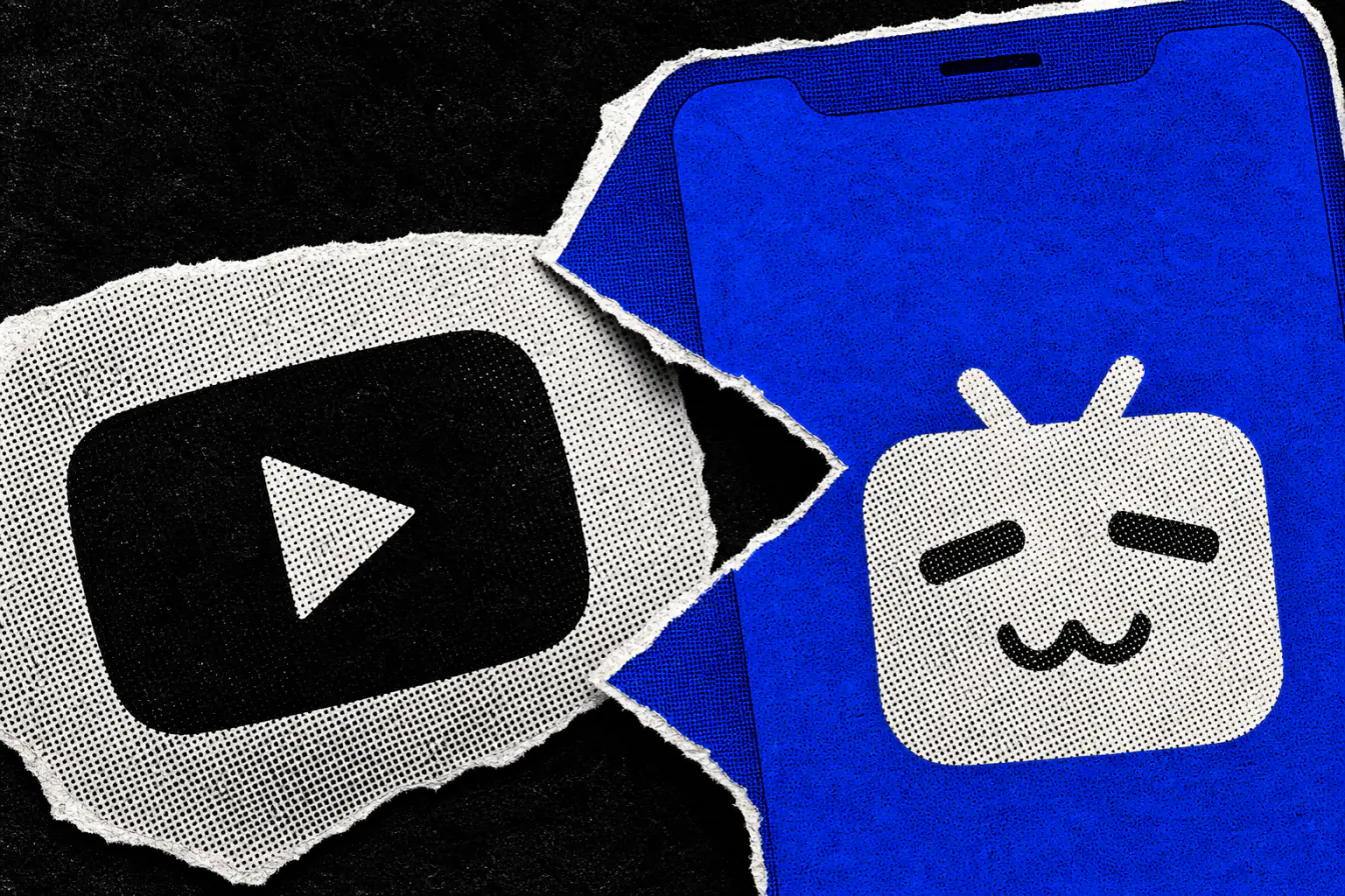 Silhouette d’appli serrant le logo YouTube