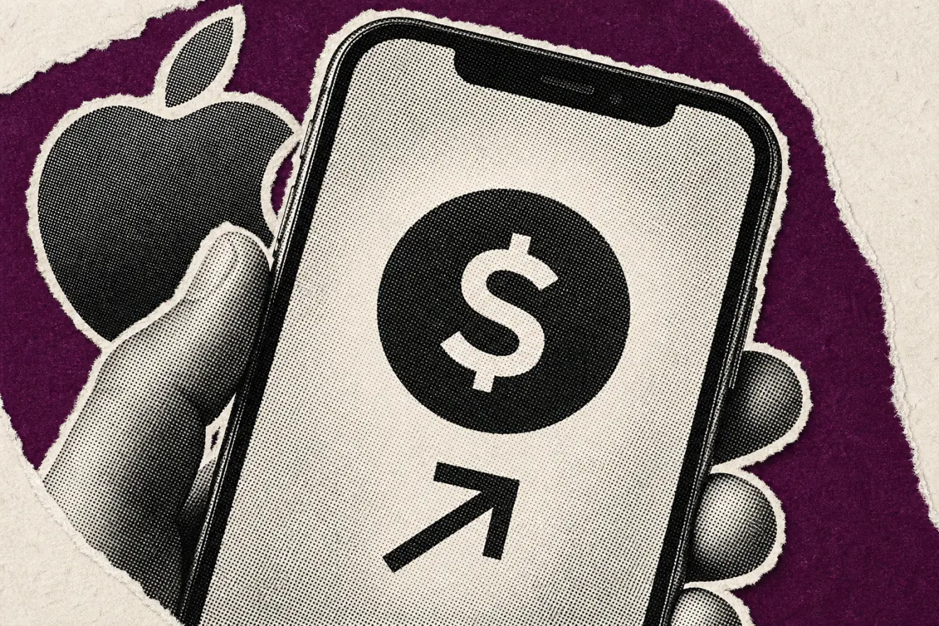 Gros plan d’iPhone et paiement externe