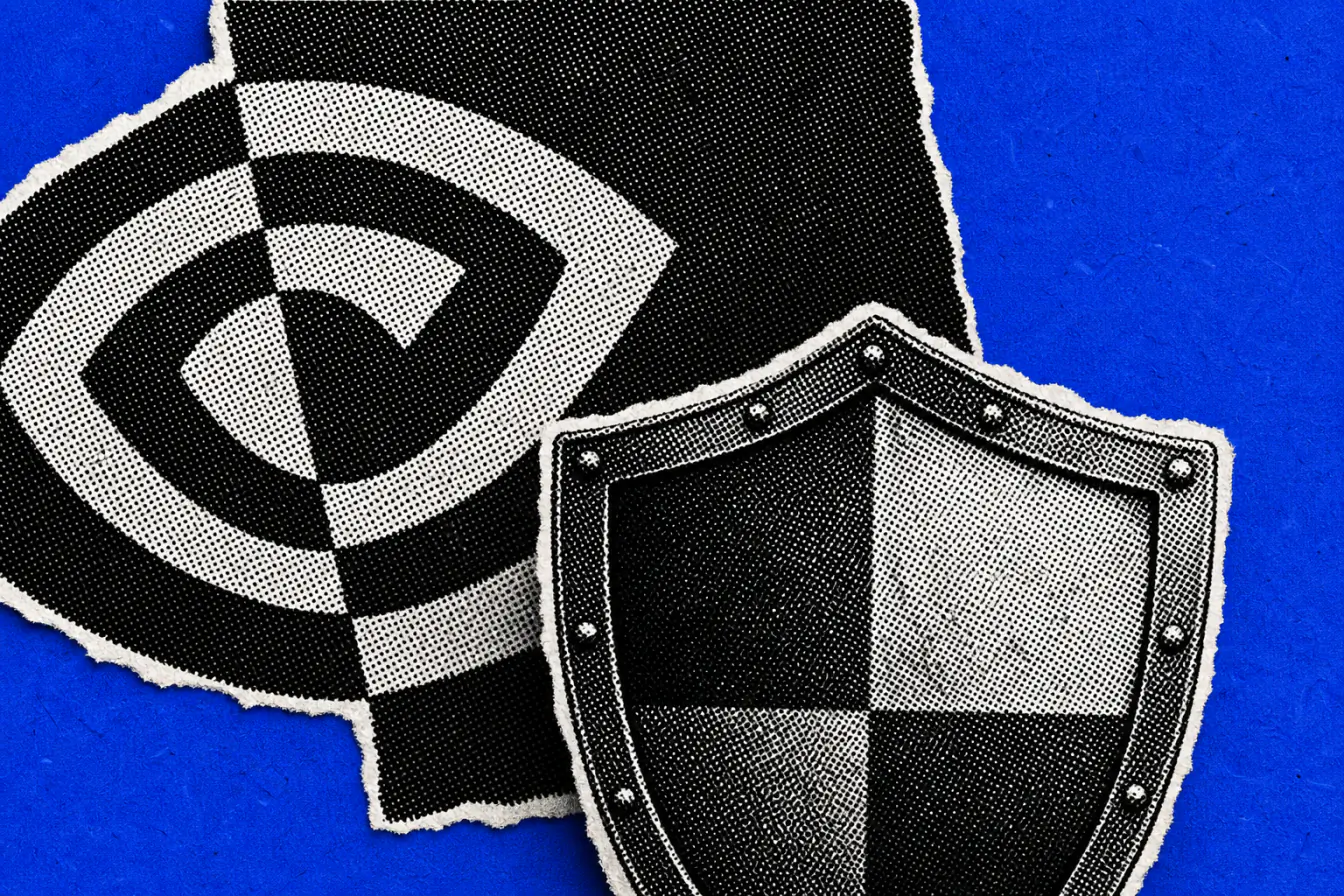 Logo Nvidia serrant un bouclier