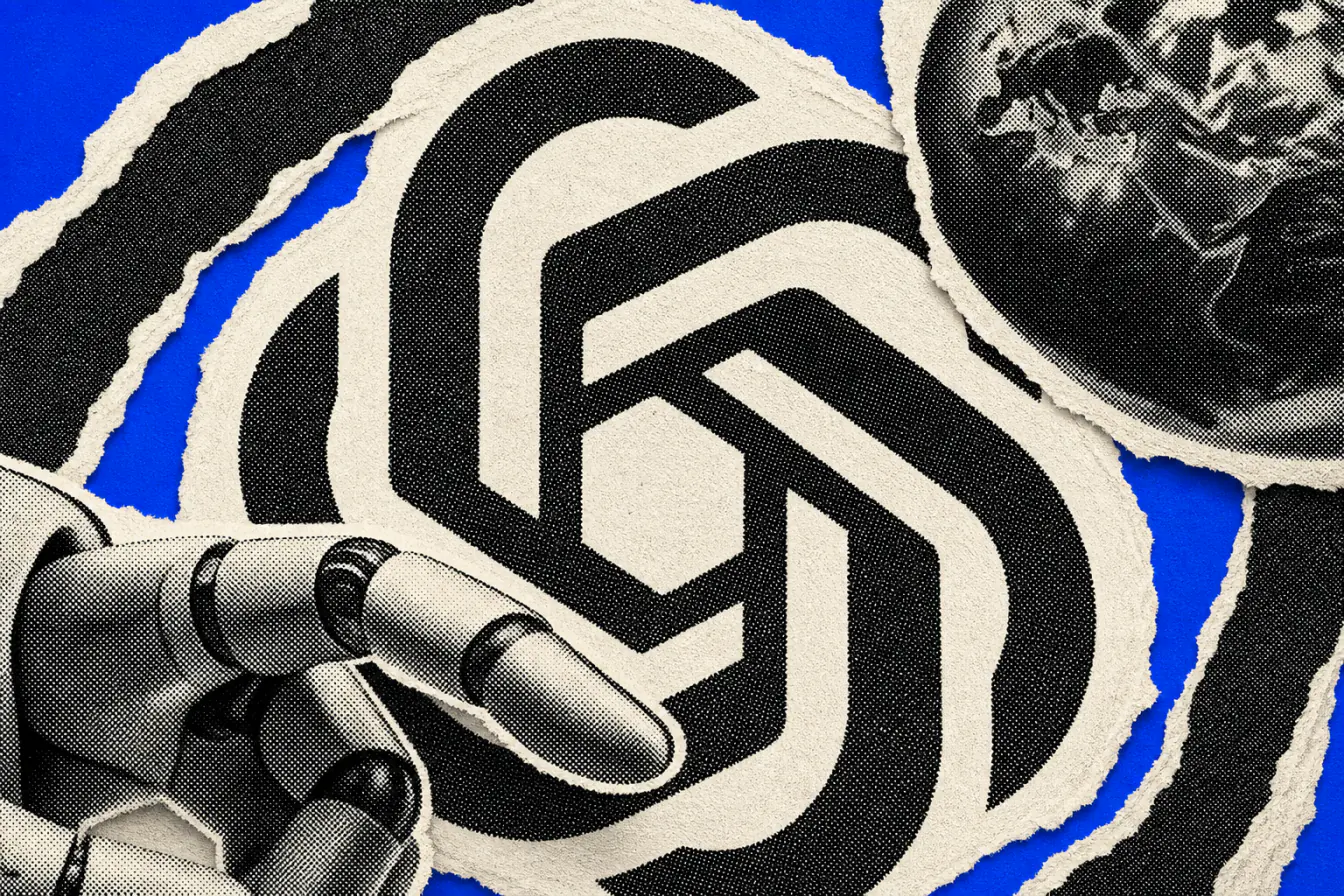 Logo OpenAI resserré dans un anneau