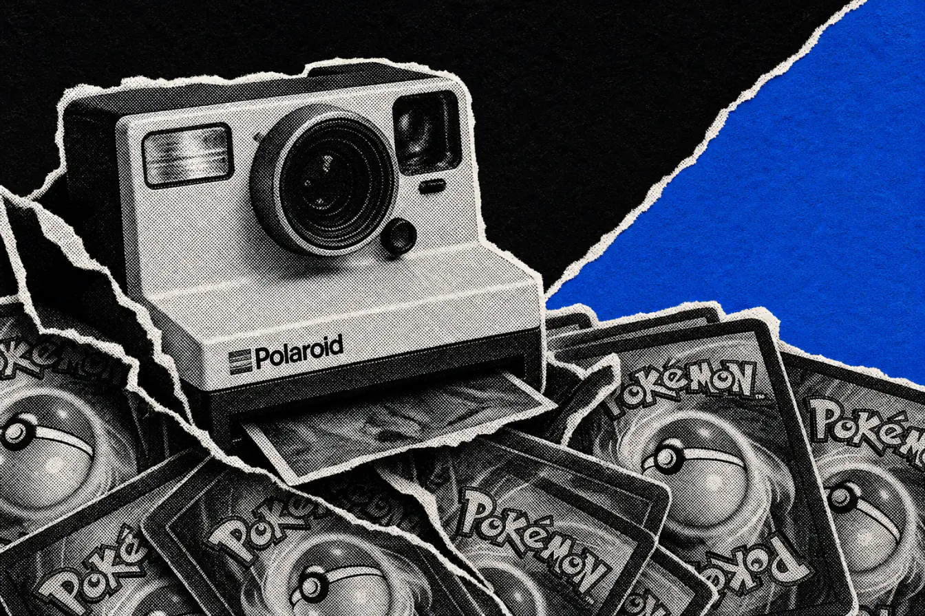 Polaroid déchire des cartes Pokémon