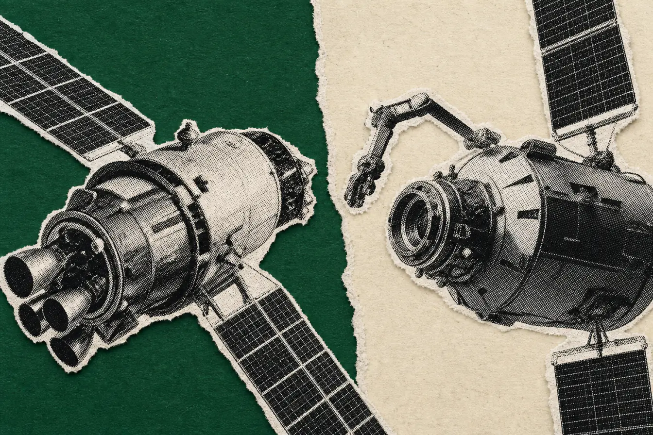 Deux satellites se croisent sur une déchirure
