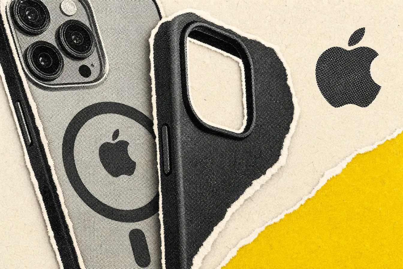 Smartphone coincé dans une coque épaisse