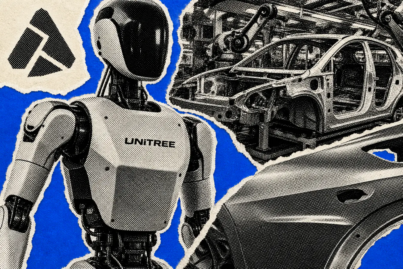Robot et carrosserie en gros plan