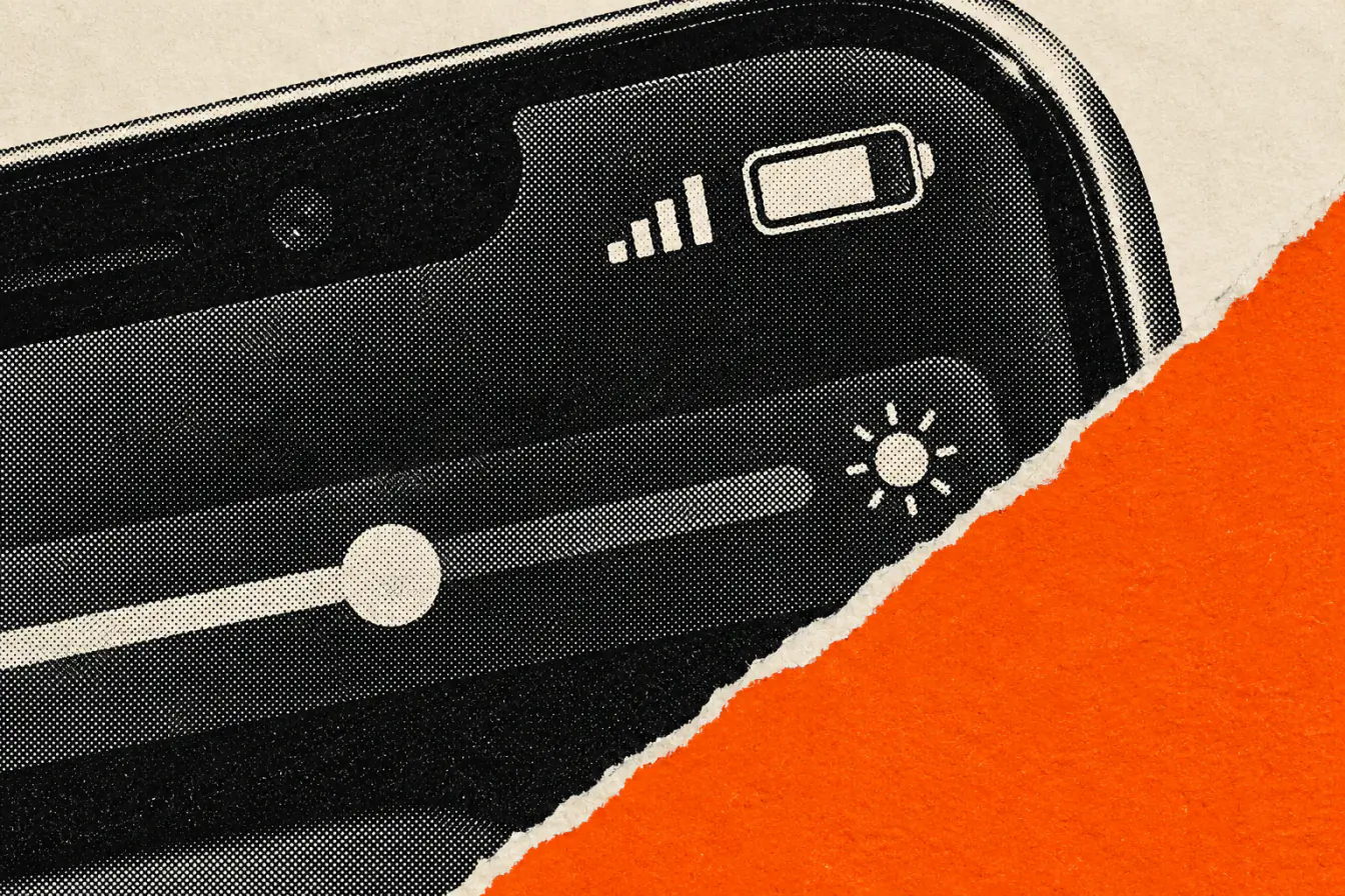 Gros plan sur batterie et luminosité