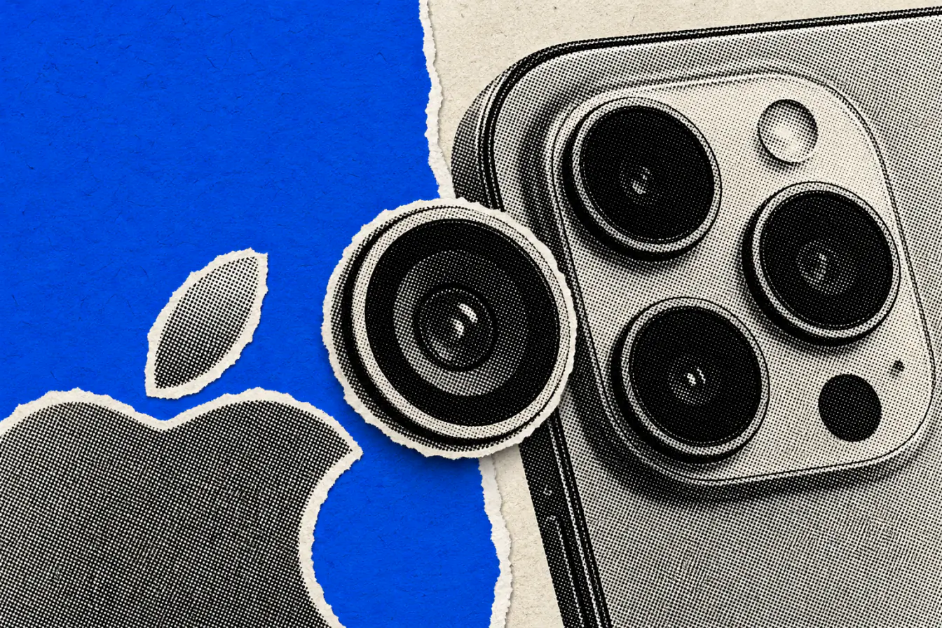 Bloc photo d’iPhone fendu par une déchirure