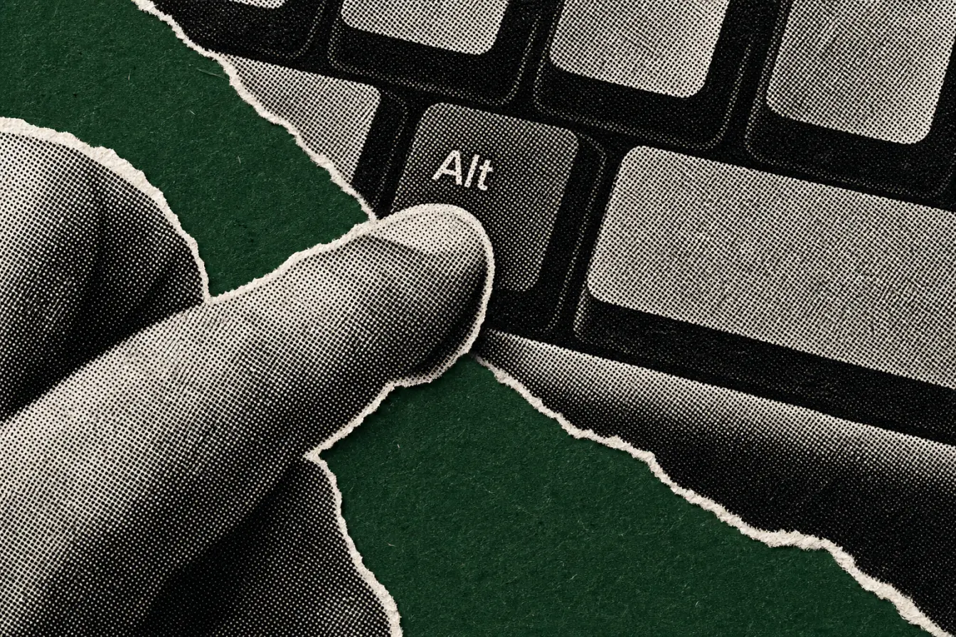 Main appuyant sur Alt et espace