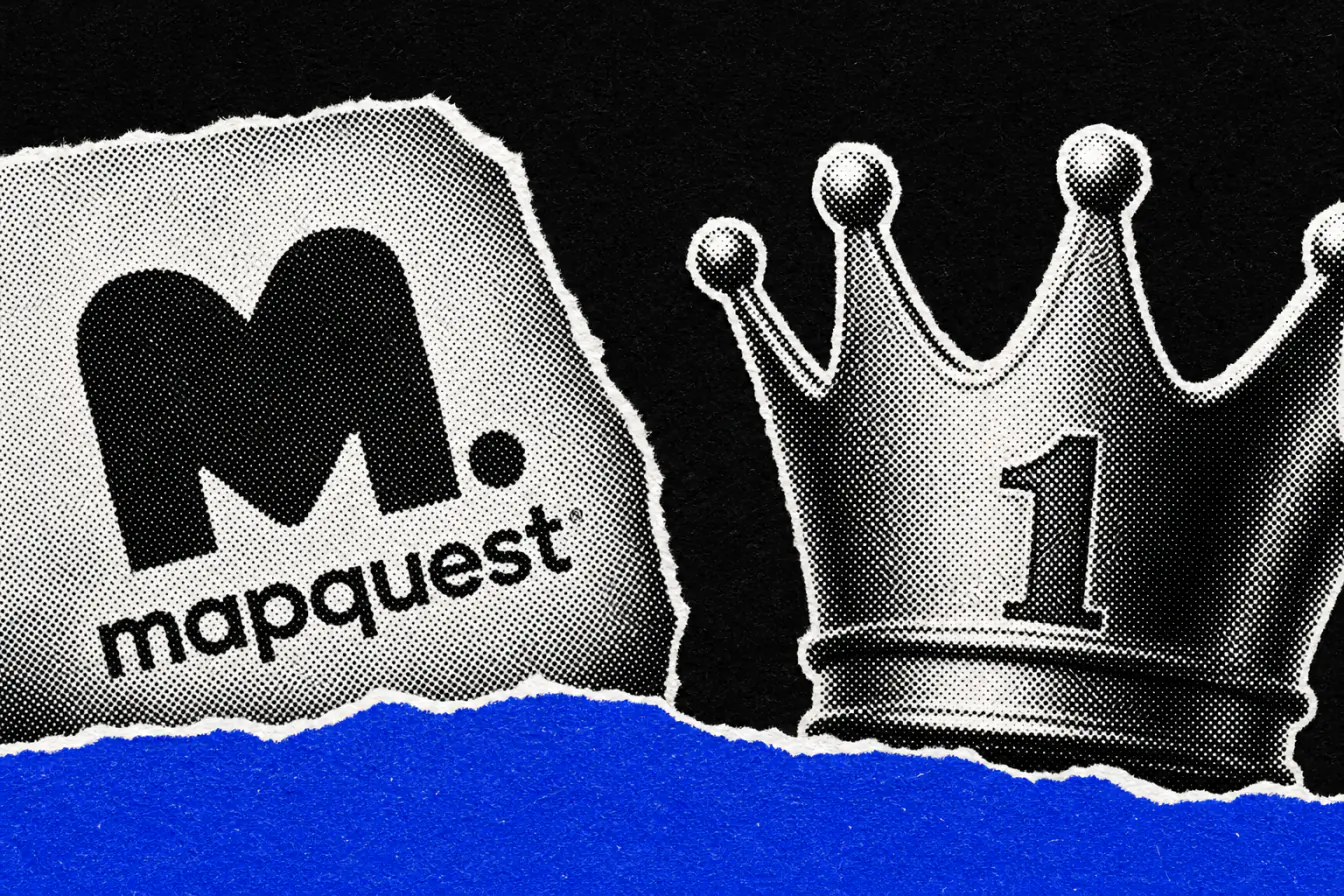 Logo MapQuest dominant sur un classement US